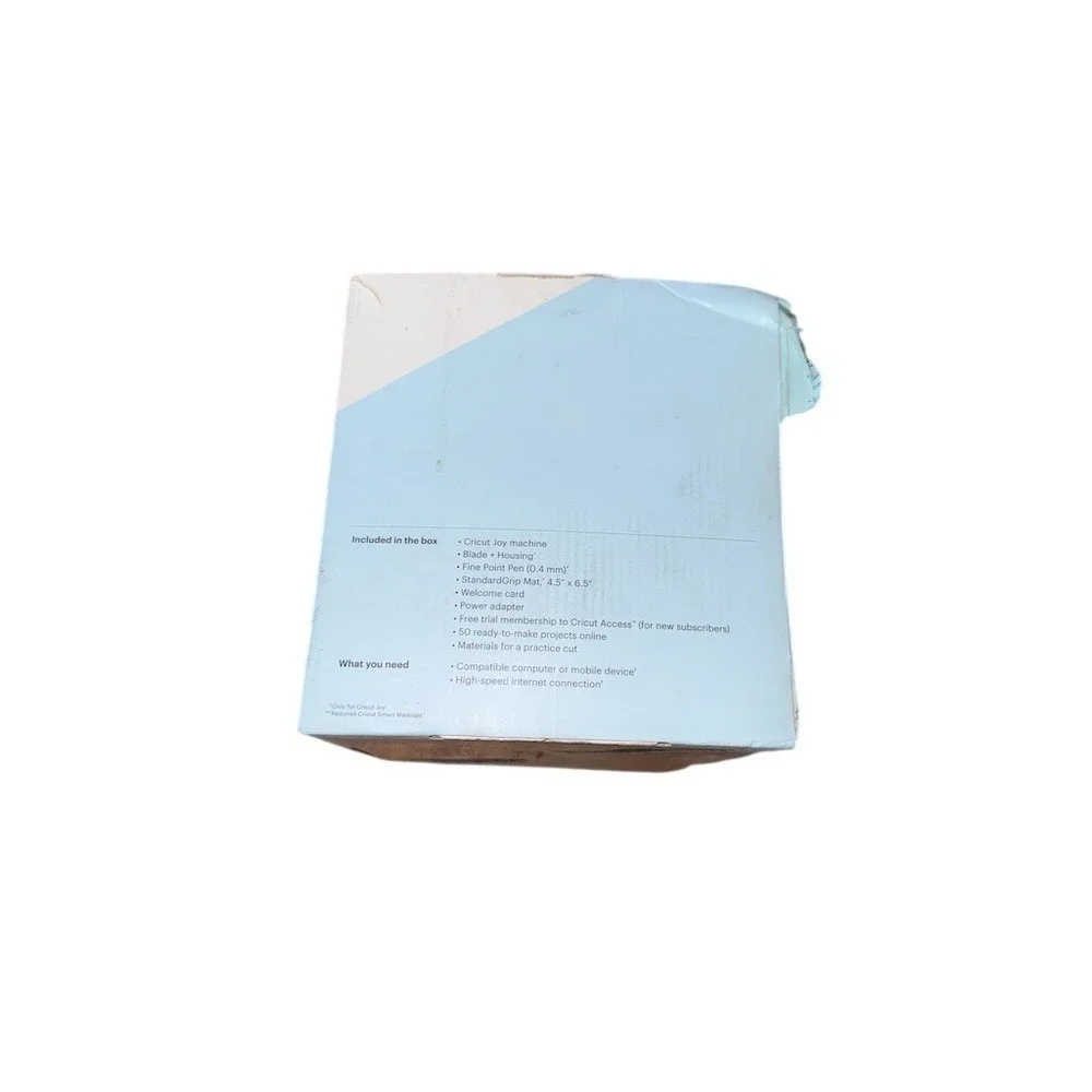 Cricut‎ Joy Smart Cutting Machine Teal/White w/ Power Adapter Insert box compact